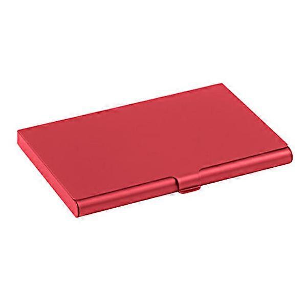Smooth aluminum card holder - Red - Wallet Red