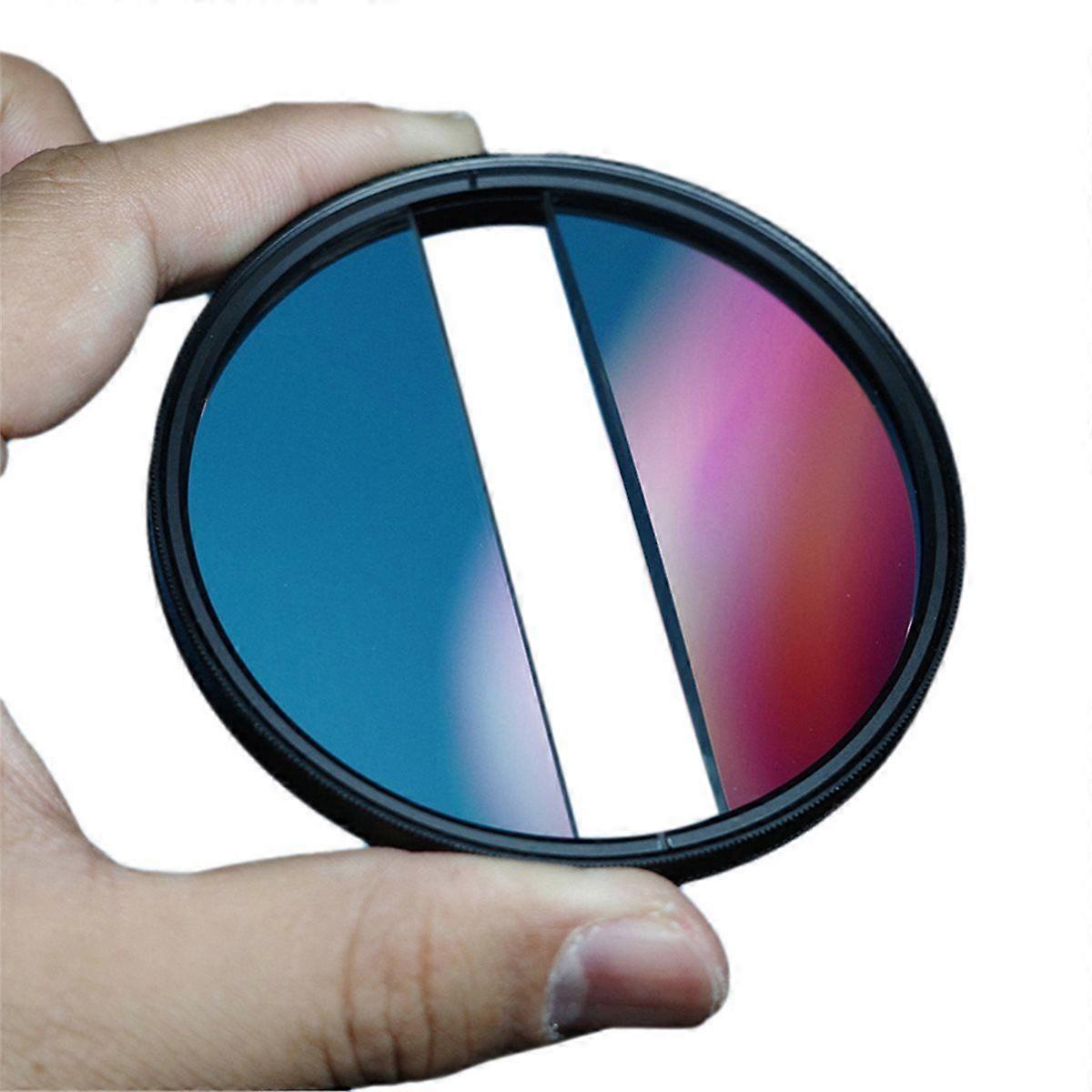 77mm Foreground Blur Effect Filter Double Half-Moon DSLR Accessories Center Field Filter Diopter Filter