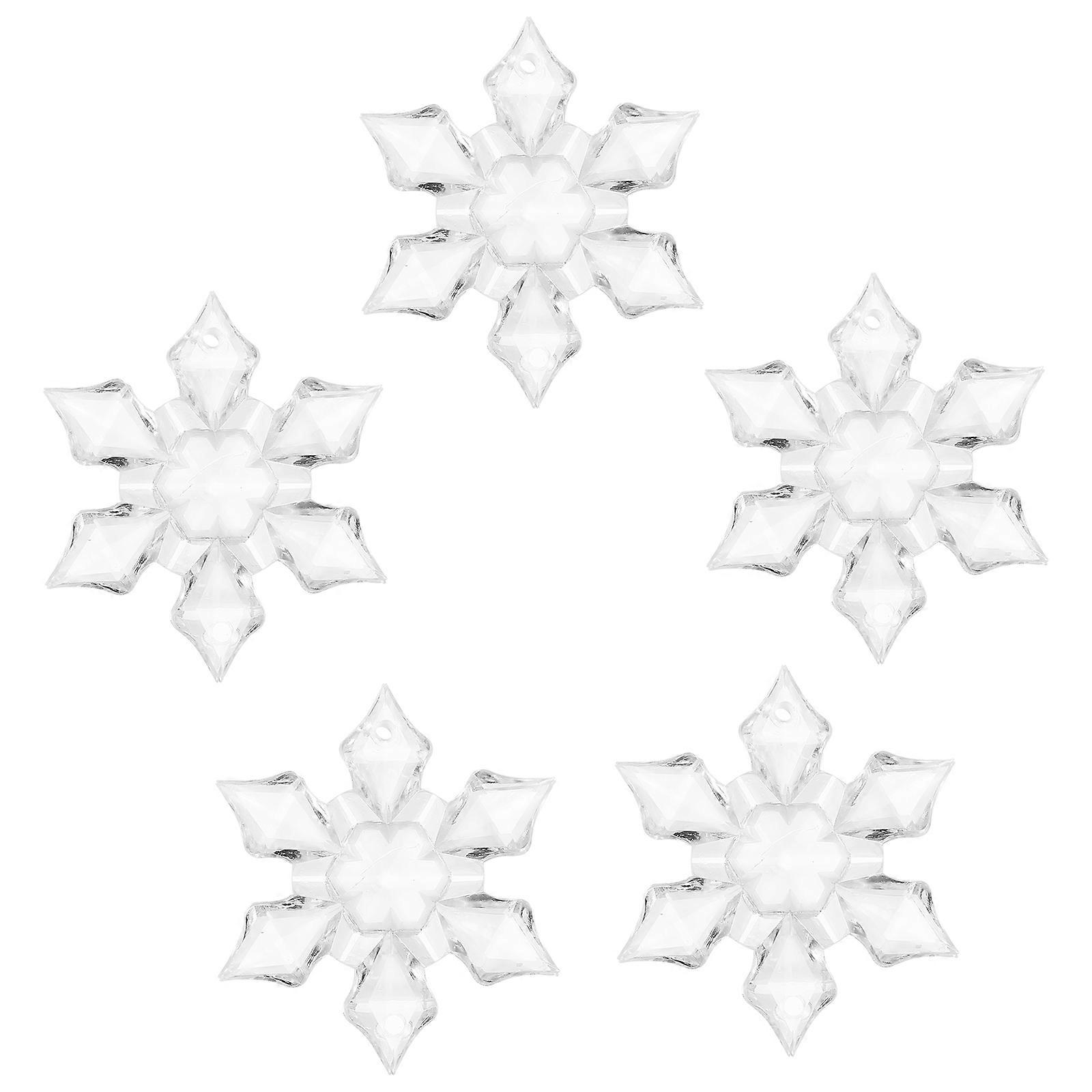 Acrylic Snowflake Craft for Decorating with 72Pcs Crystal Snowflake Hanging