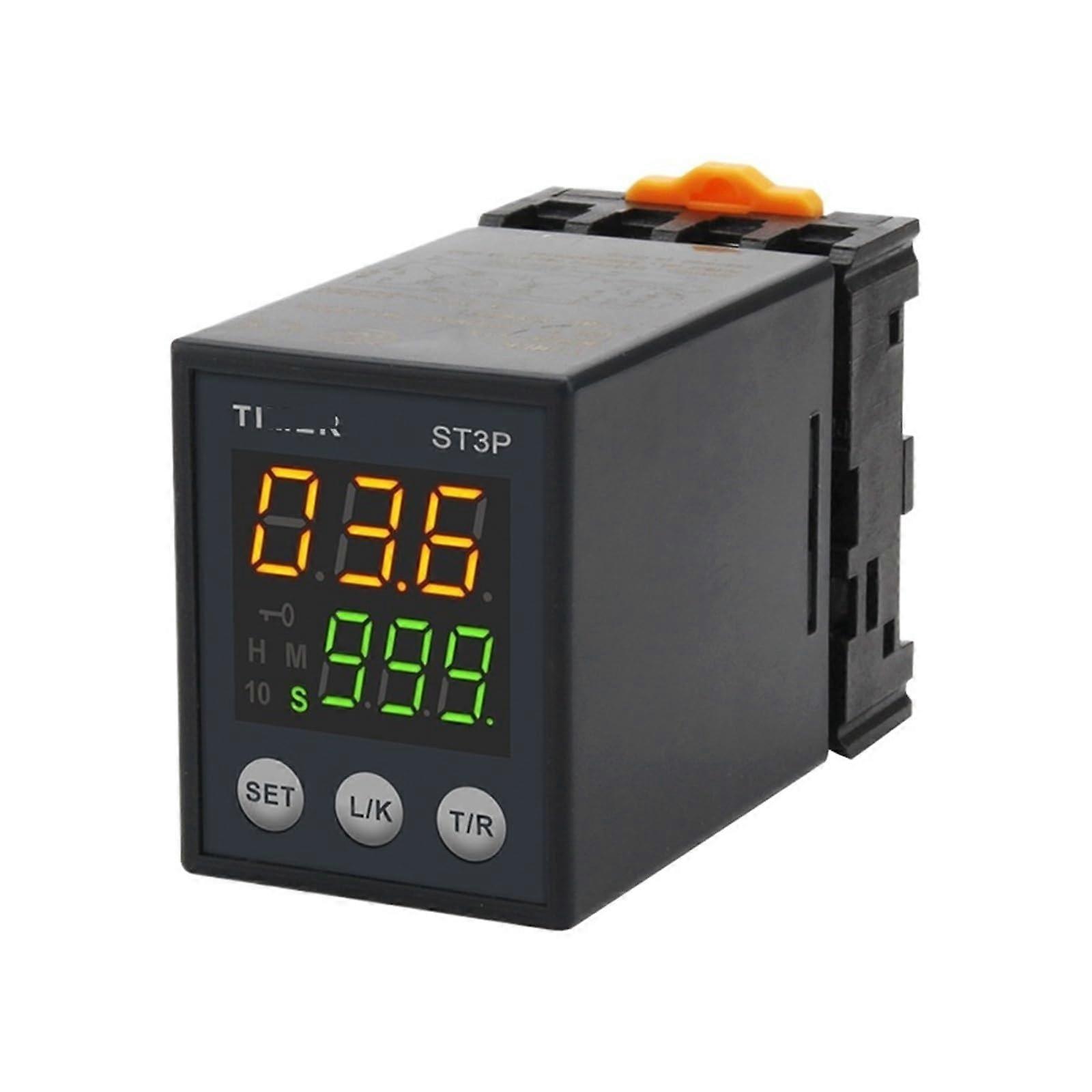 Digital Time Relay 220V Programmable Timer Switch with Power Failure Memory and Adjustable Cycle Control