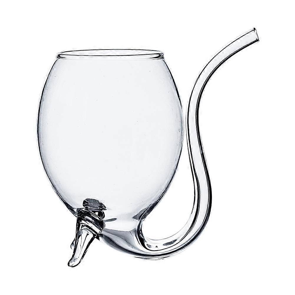 Crystal Stemless Port Wine Glasses with Straw Design for Dessert Wines, Sherry, and Cocktails