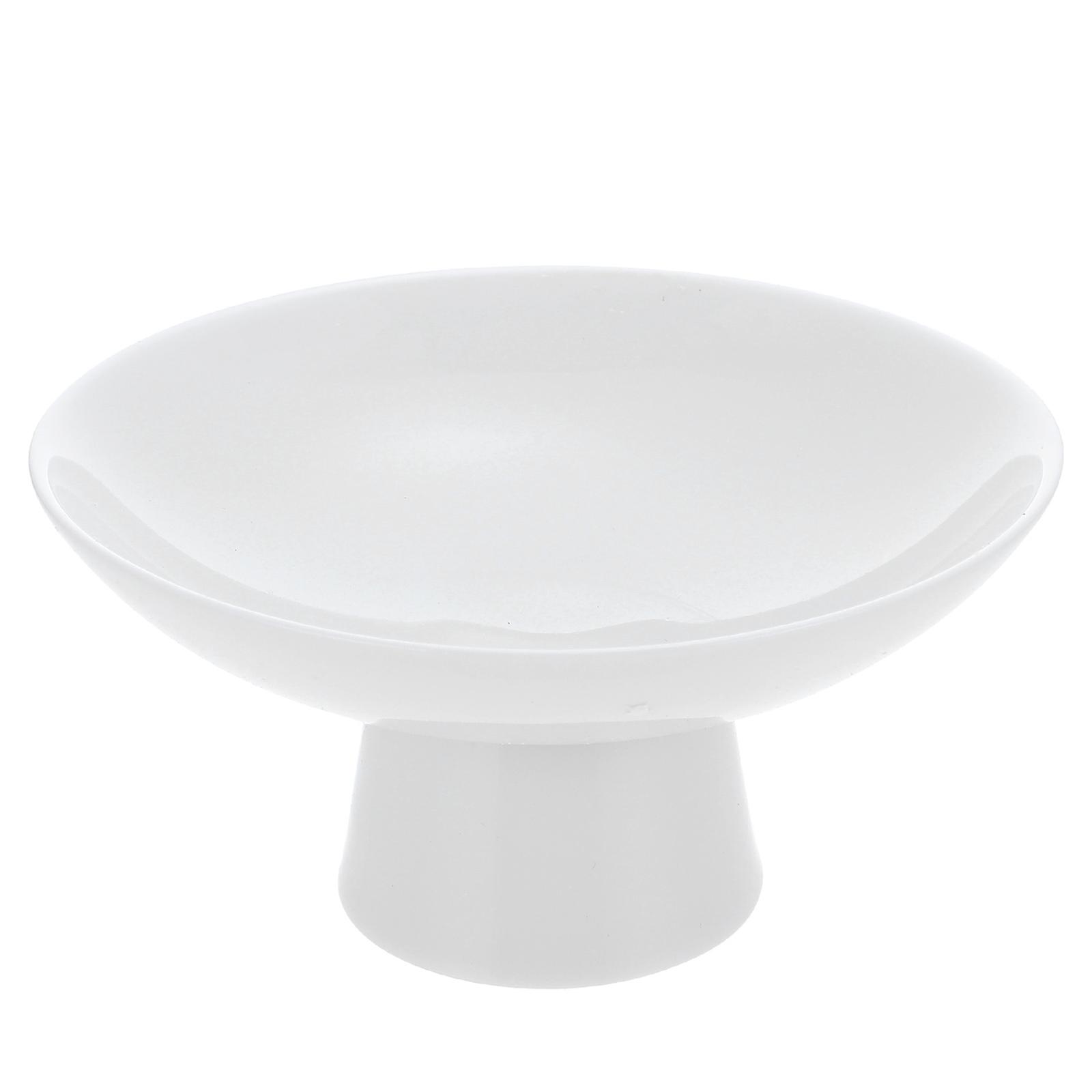 Cake Plate Ceramic Cake Tray for Storage Use 3Pcs White High Base Stand