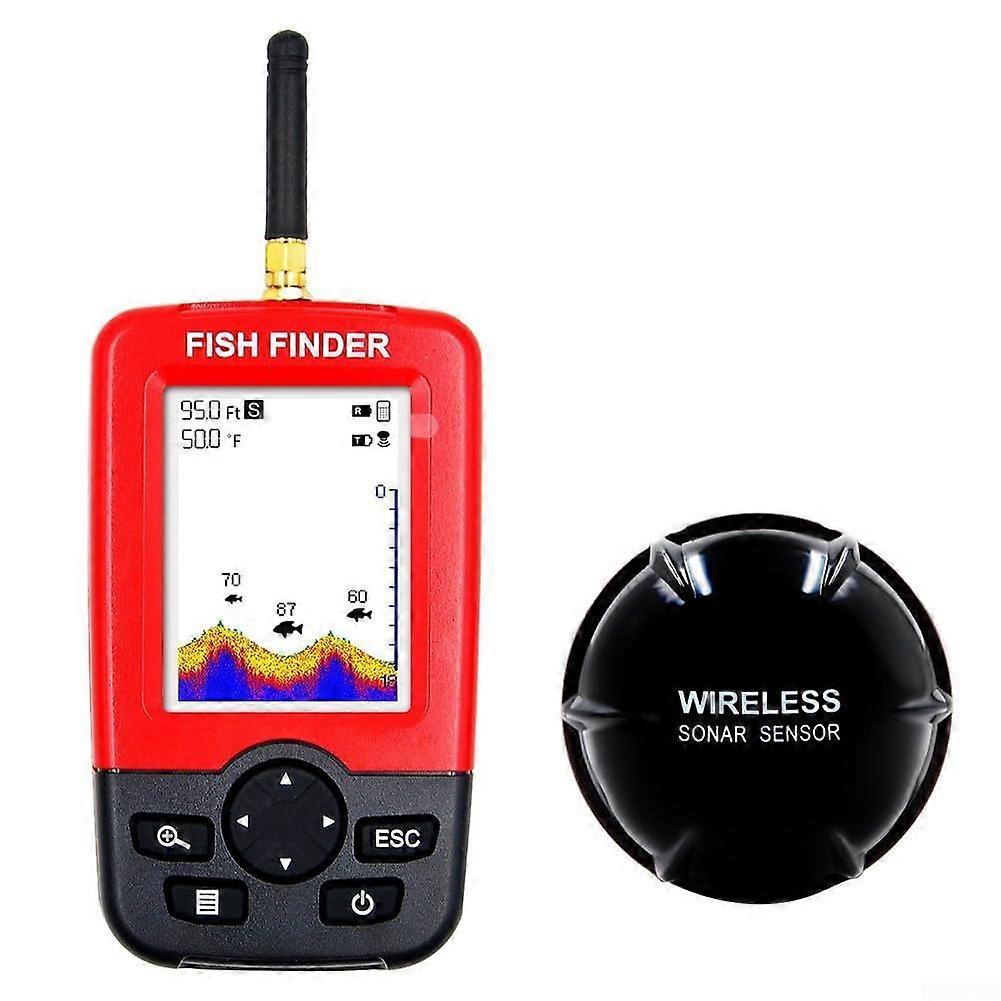 Wireless Fish Finder With 40m Depth Measurement, User Alerts And Clear Display