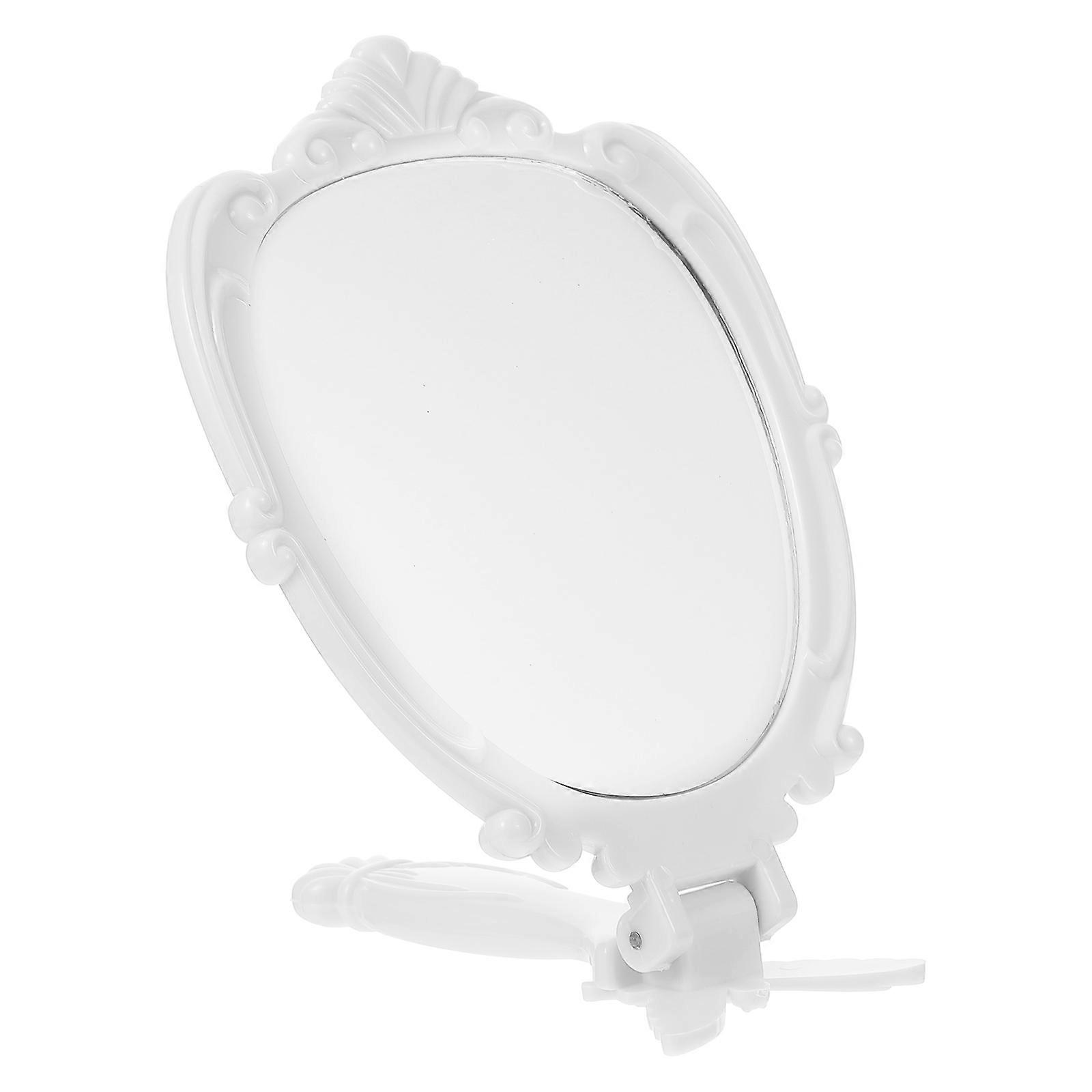 Makeup Tool Retro Folding Handheld Mirror for Beauty Use 2Pcs