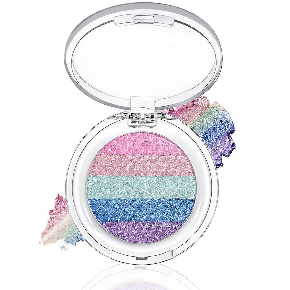 Multichrome Rainbow Eyeshadow Palette with Chameleon Glitter, LongLasting Metallic Highlighter (Chameleon#03)