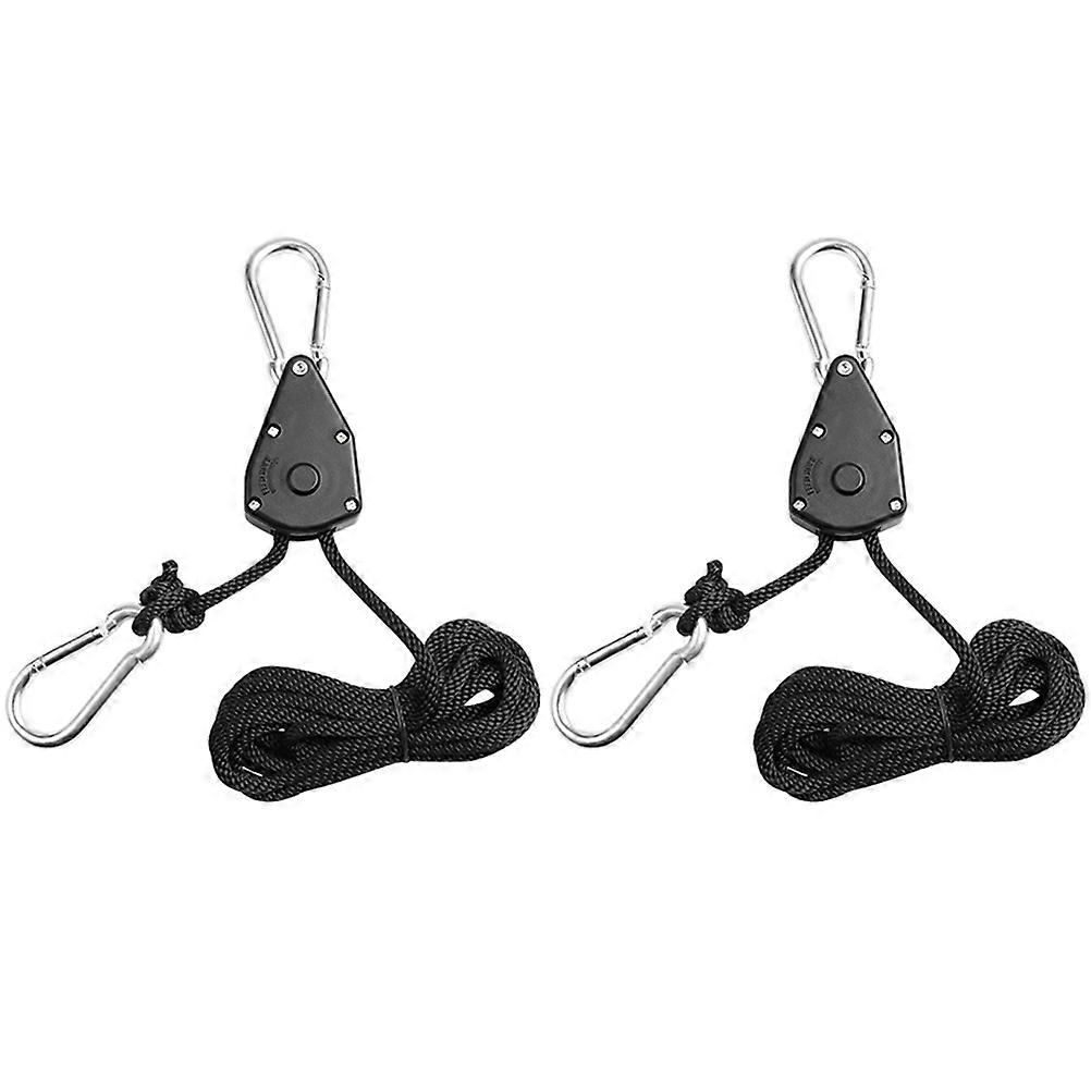 Grow Light Hangers for Lifting 4Pcs Black Adjustable Ropes with Hook System