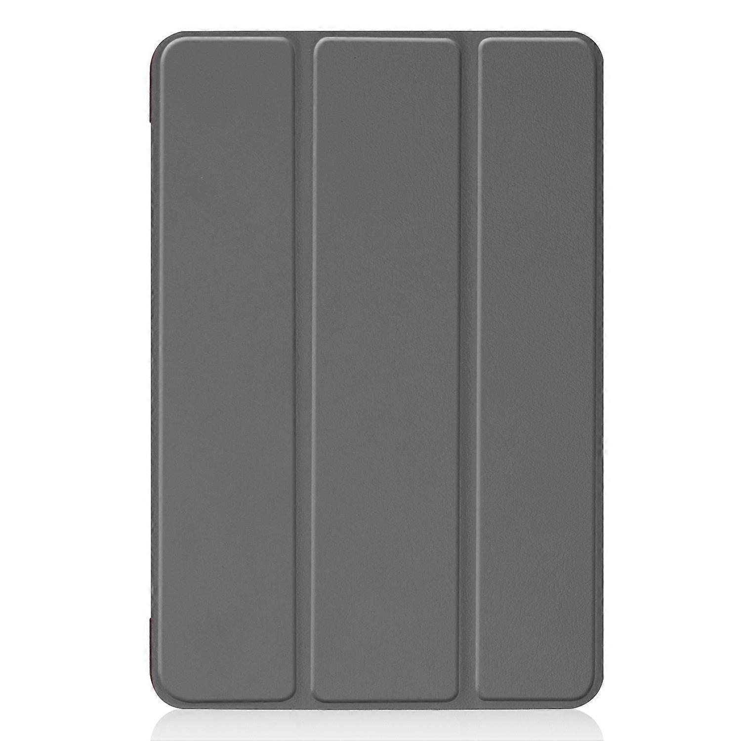 Stylish Case For Ipad Mini5/4 Silver Gray Leather Tri-fold Mini