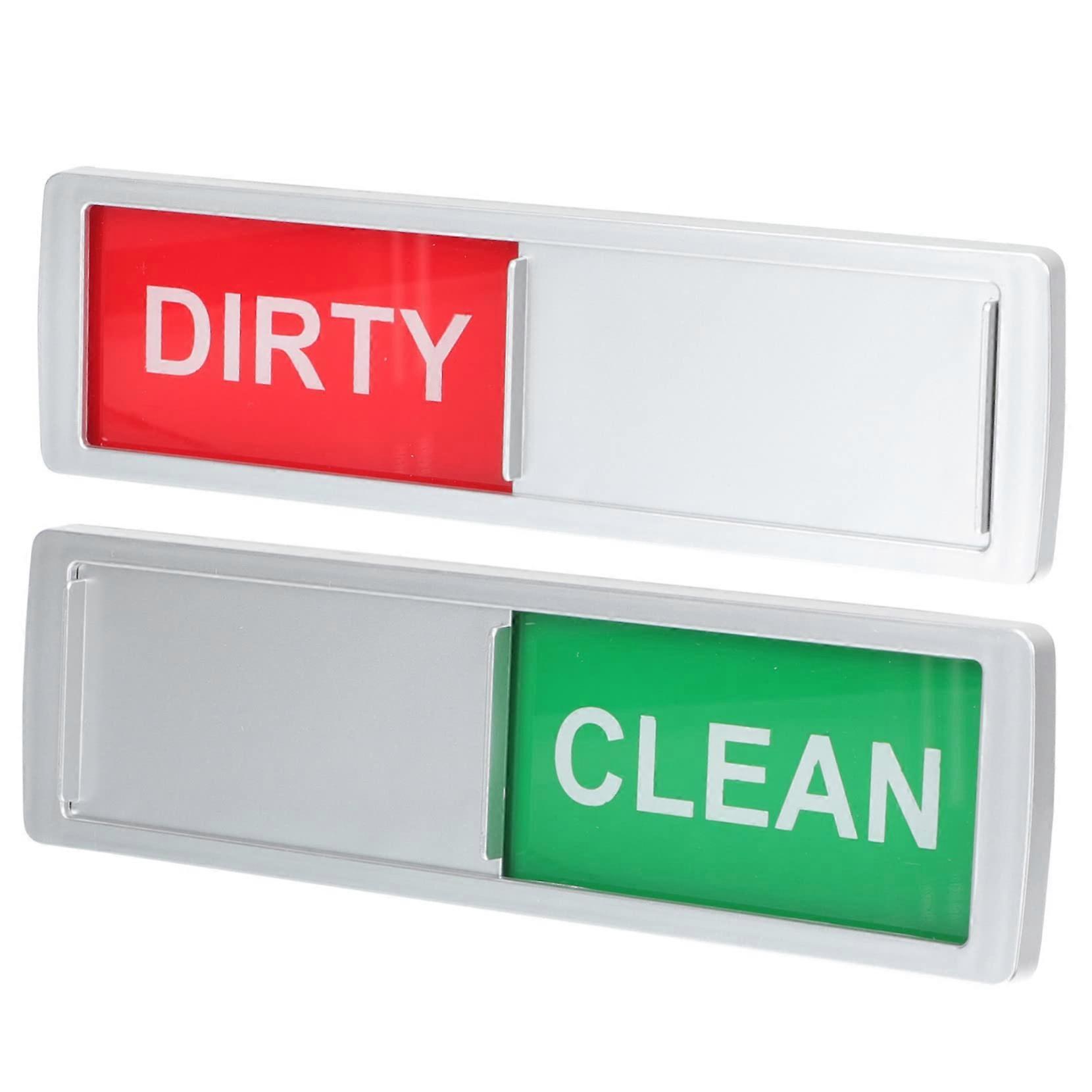 2Pcs Dishwasher Clean Dirty Magnet Sign Easy Flip Indicator for Kitchen MultiAppliance Use