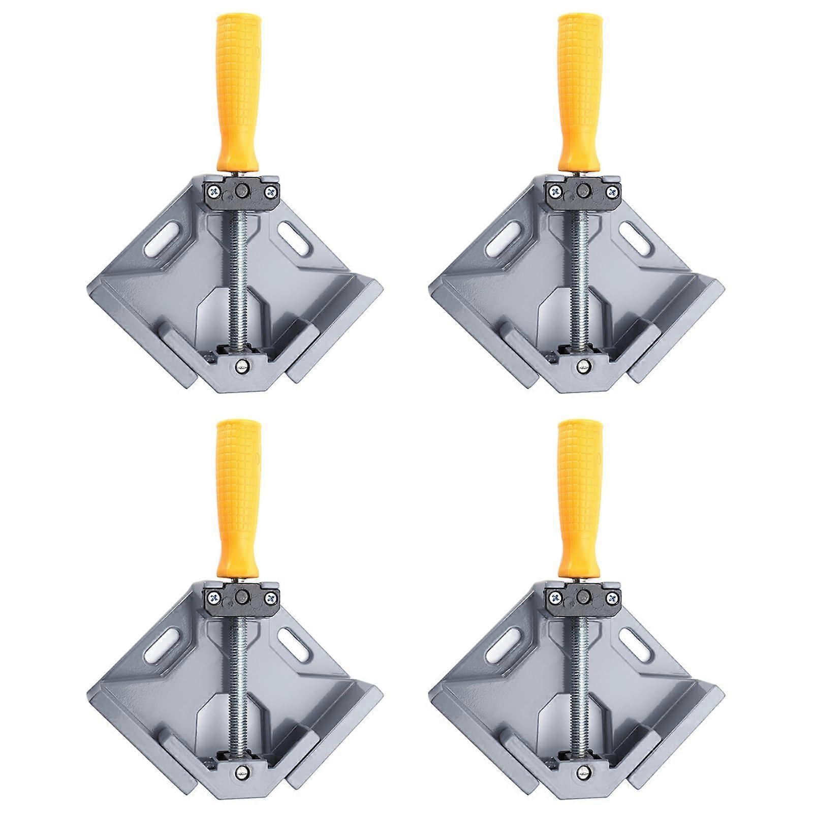 4 Pack 90 Degree Corner Clamp with Comfortable Handle for Precise Woodworking and Frame Assembly