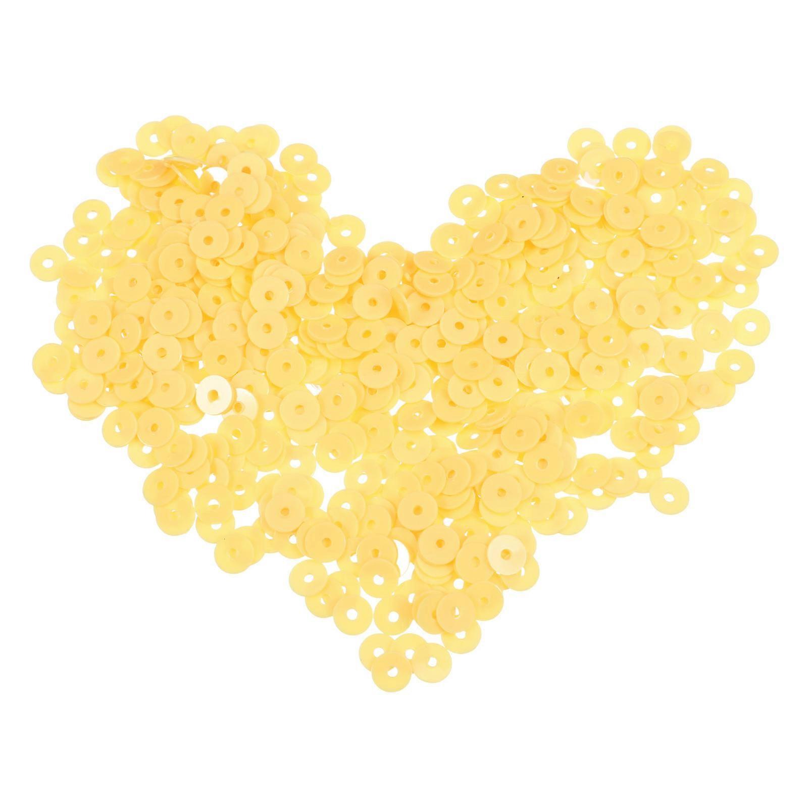 Sequin Polymer Clay Beads Yellow for Craft Projects 2000Pcs Beads