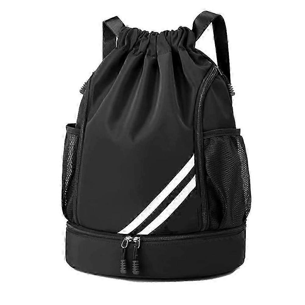 25-26 Large, waterproof backpack with bottom compartment and wide drawstring