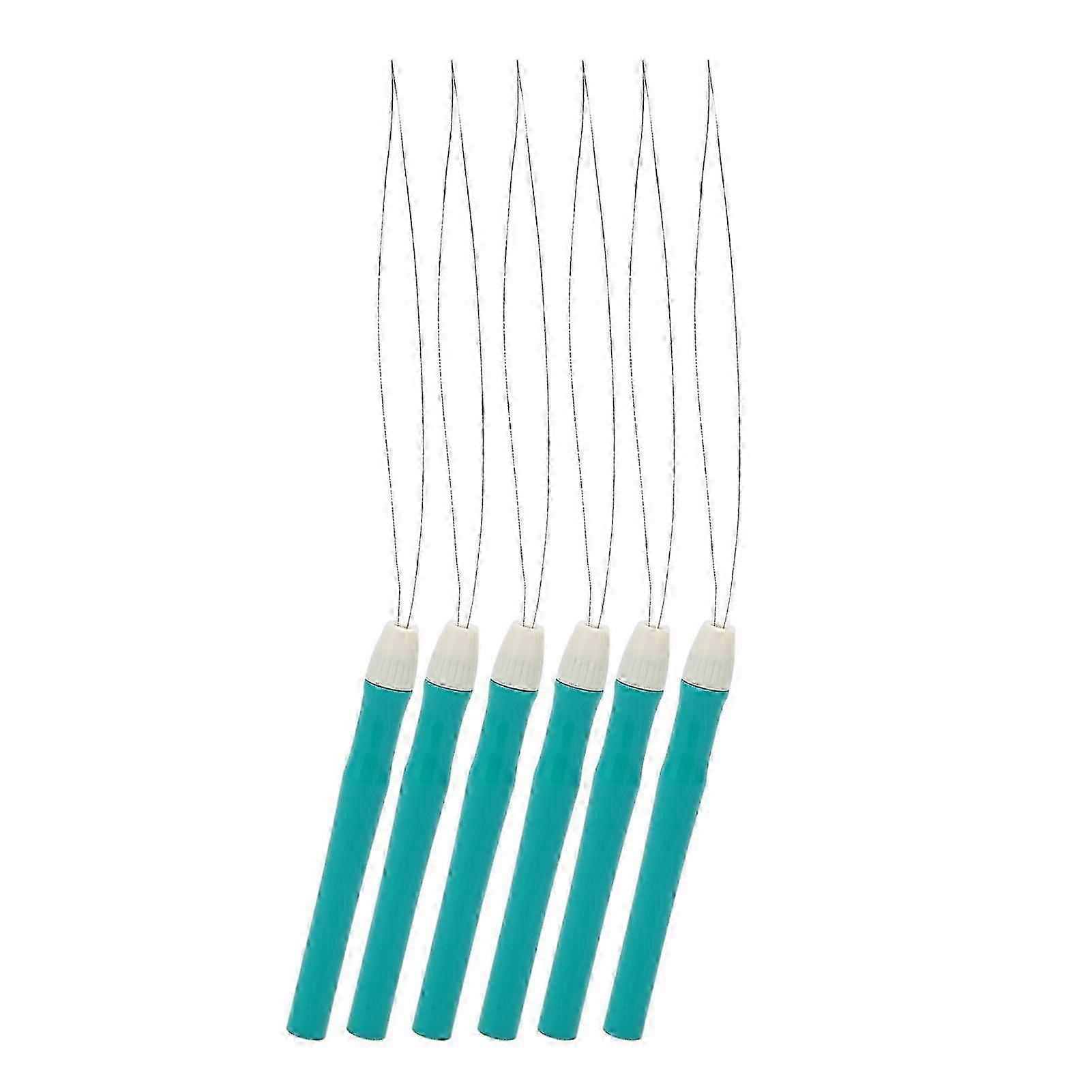 6pcs Adjustable Punch Needle with 6 Needle Threaders Electroplating Process DIY Punch Needle Tool Embroidery Pen for Stitching 2025