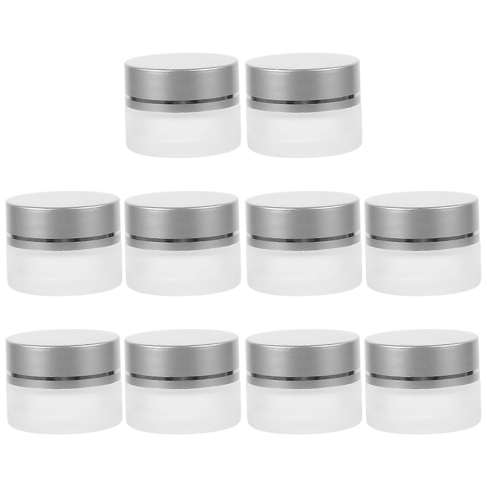 Small Round Container Transparent Cream Tin for Storage 10Pcs Sample Cream Bottle