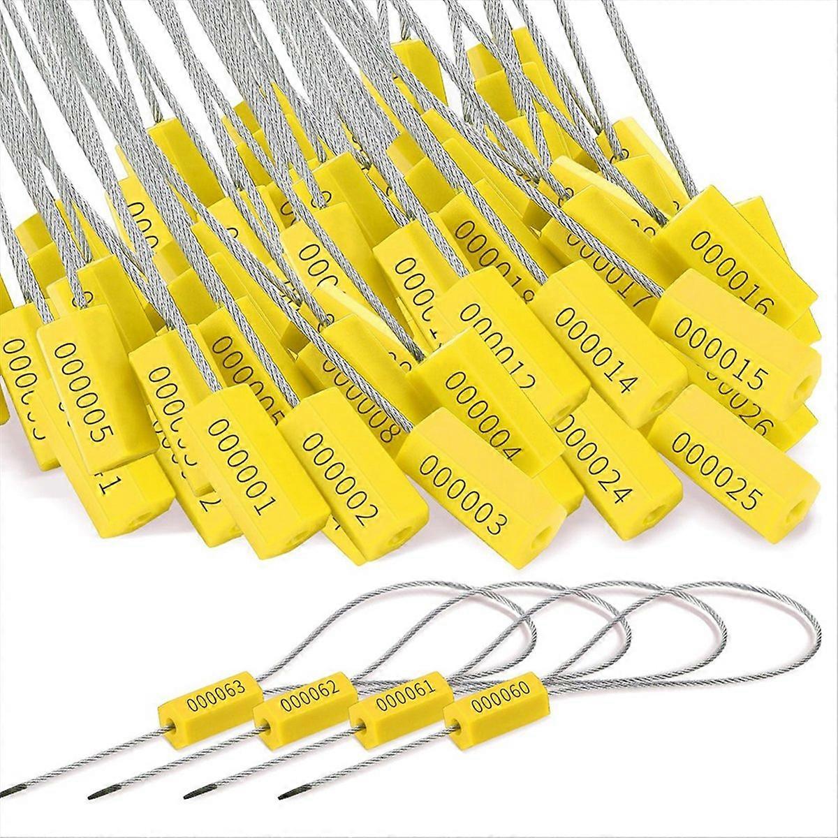 120 scellés de sécurité en acier, jaune