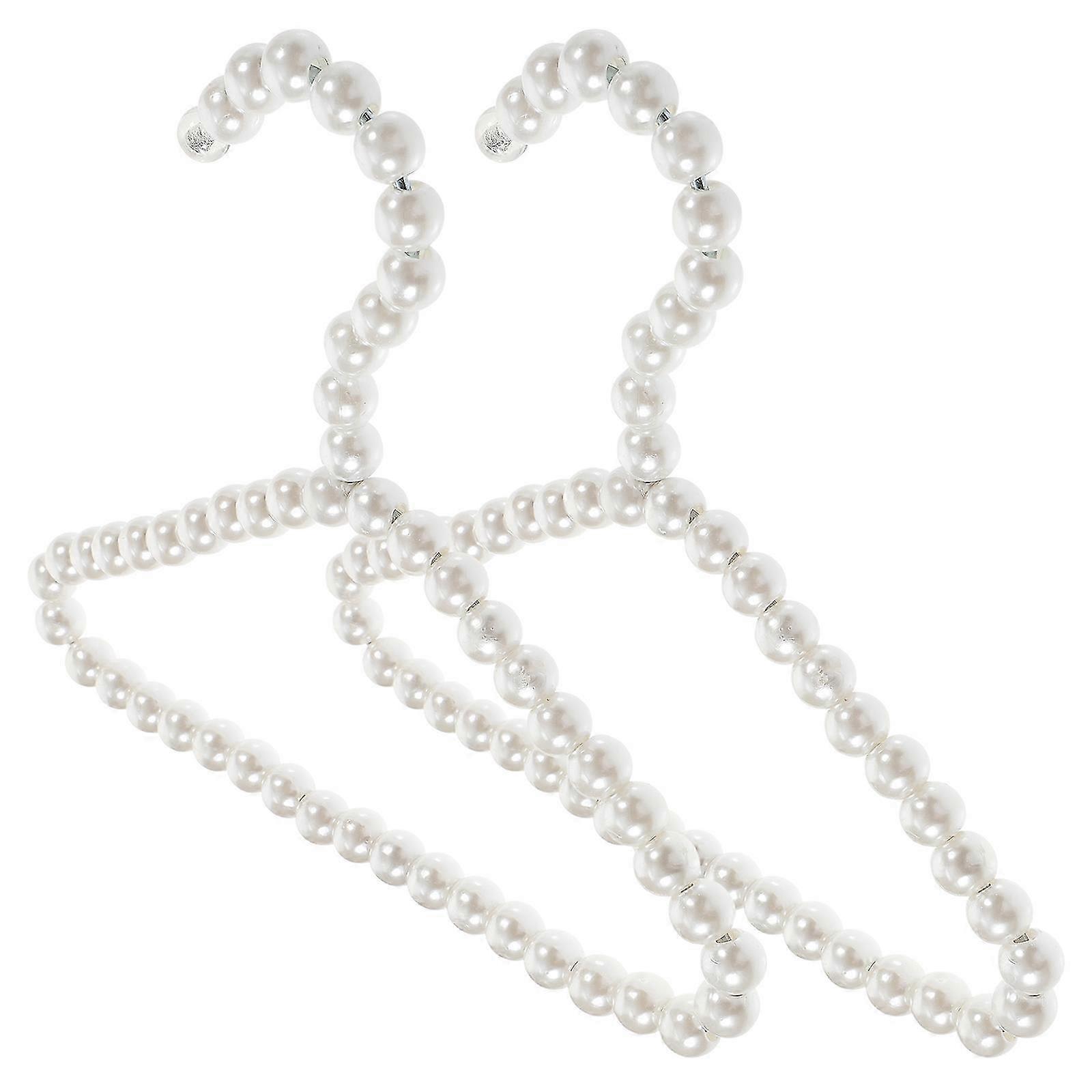 Pearl Small Dog Clothes Hanger for Hanging 4Pcs Beige Set