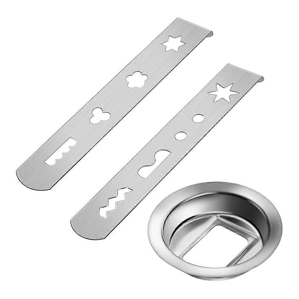 Stainless Steel Biscuit Maker Attachment for Meat Grinder Size 5, 8 Shape Cookie Press Set