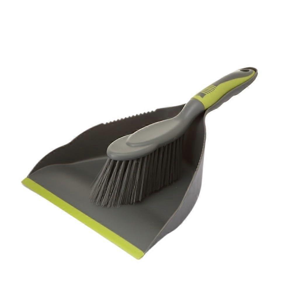Desktop Dustpan and Brush Set for Desk Crumb Sweeping, Compact Lightweight Black