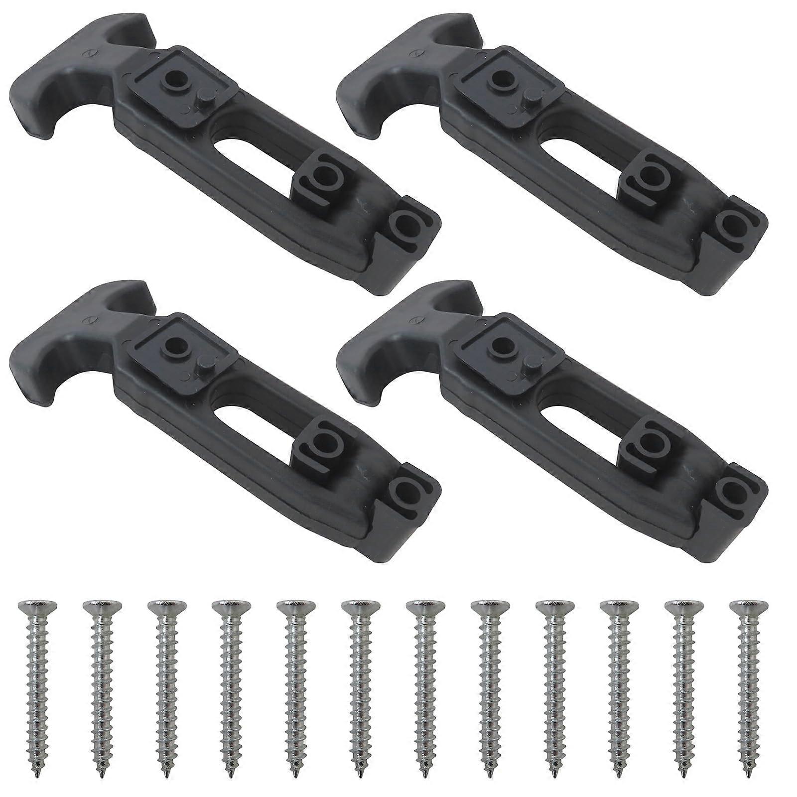 4pcs T Handle Rubber Draw Latch for Toolbox and Cooler, Secure Locking, Boat Hatch Strap 4.3'x2'