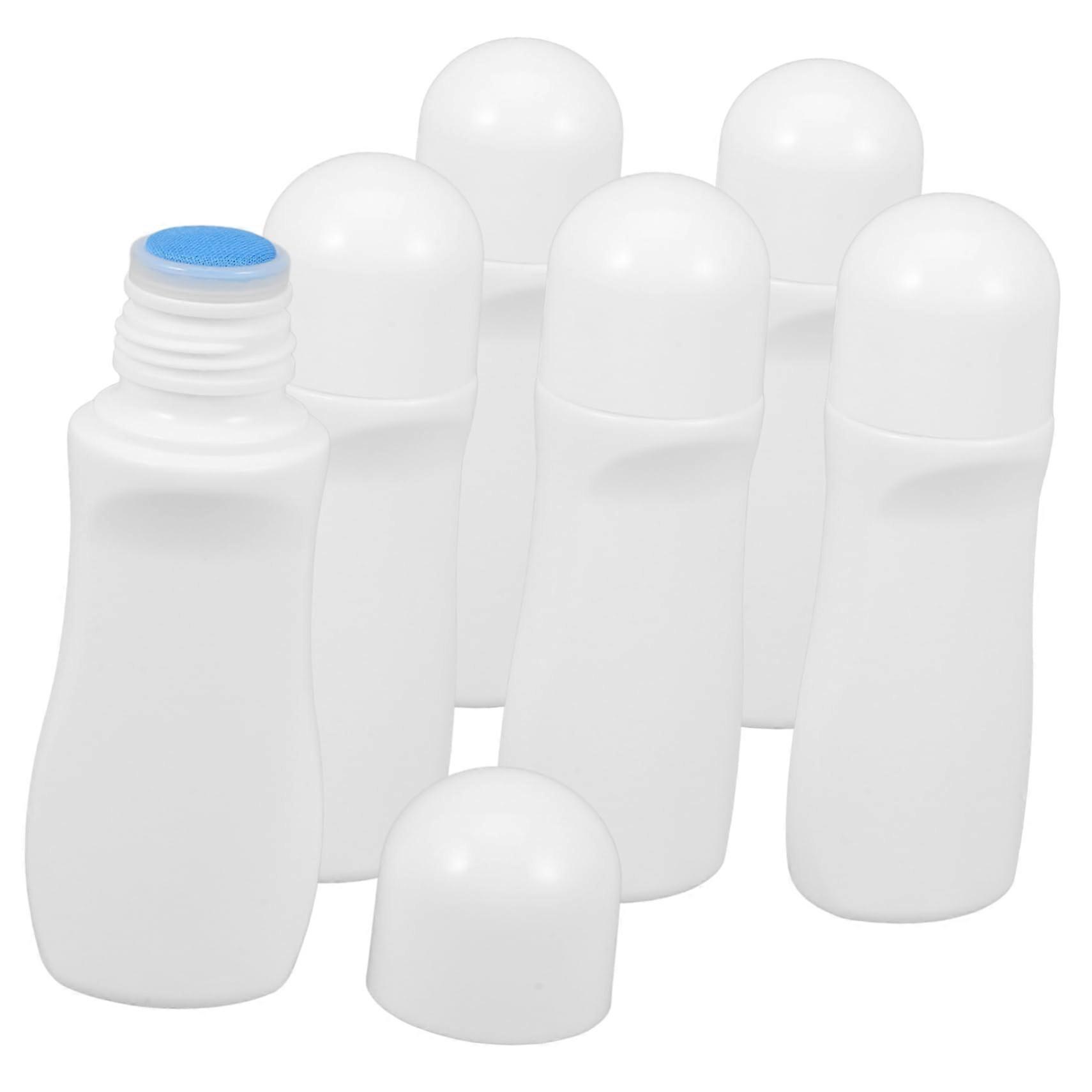 6pcs Refillable Travel Bottles with Sponge Tip Applicator for Precise Liquid Use and LeakResistant Lid
