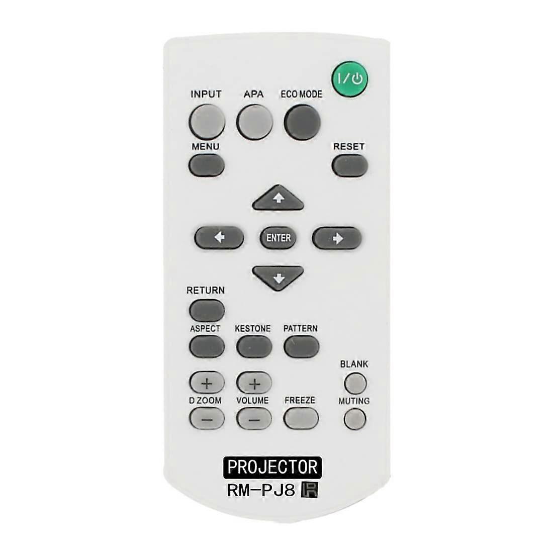 Projector Remote Control PJ8 Replacement White Wireless IR Easy Use No Programming Needed