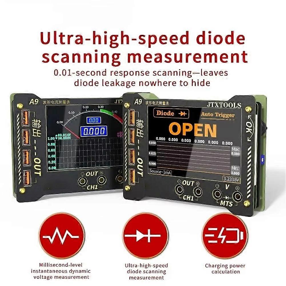 A9 Waveform Multi-Function Measurement Meter A9 High-Precision Voltage Current Sampling Screen Recording Host Computer