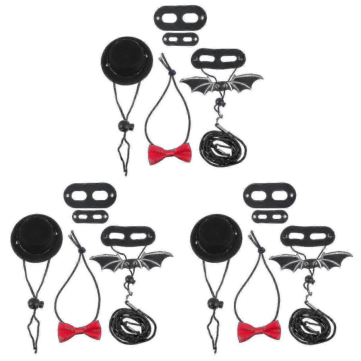 Bearded Dragon Lizard Costume Set with Traction Rope Hat Bowtie