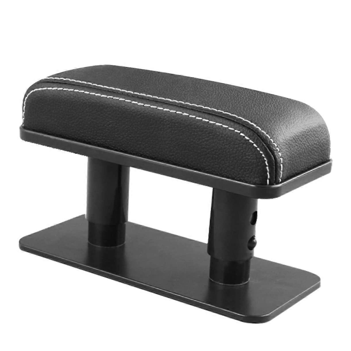 Car Armrest Cushion Memory Foam Leather Pad for Elbow Support, Adjustable Height, Ergonomic Comfort