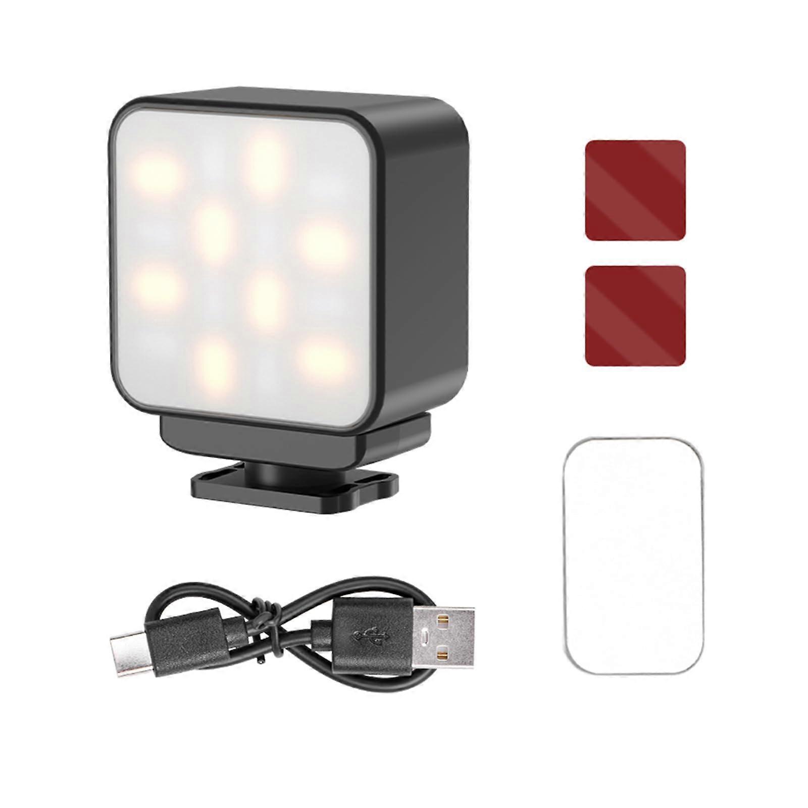 Fill Light with Cold Shoe Mount for Pocket 3, Adjustable LED Video Light, Rechargeable, Black