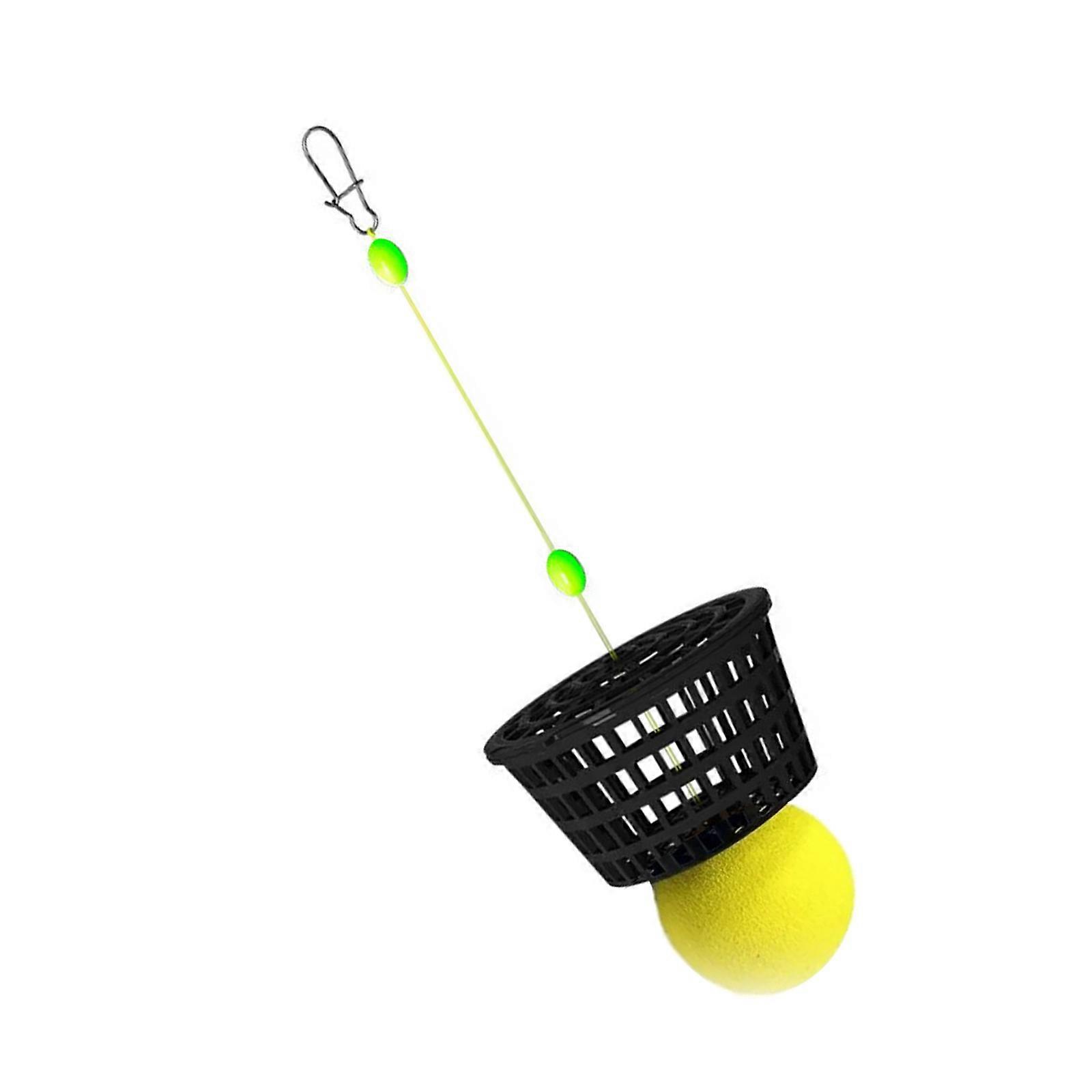 Fishing Baits Dispenser Spreader Device Features Removable Float For Baits Release And Enhancing Fishing Efficiency  Yellow