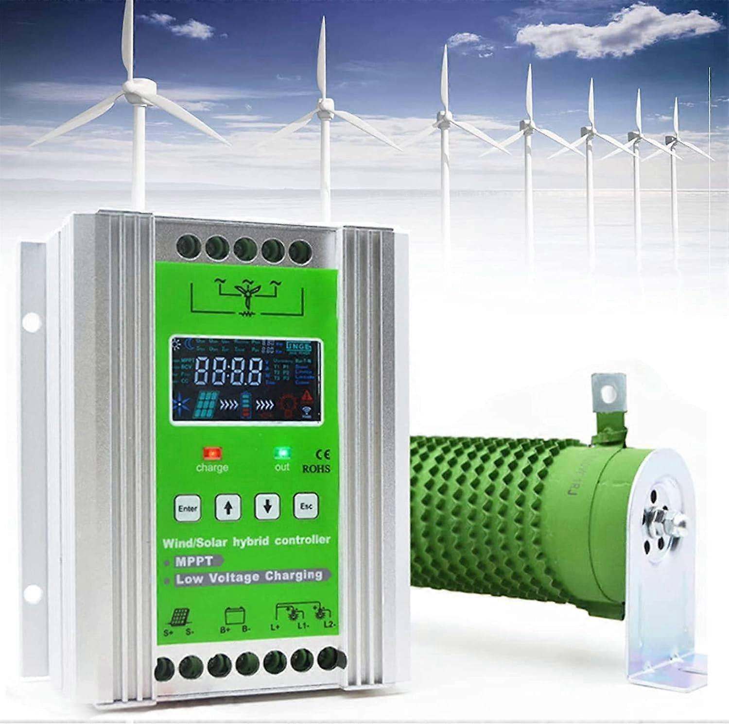 MPPT Wind Solar Hybrid Charge Controller 48V 8000W with LCD Display for Off Grid Battery