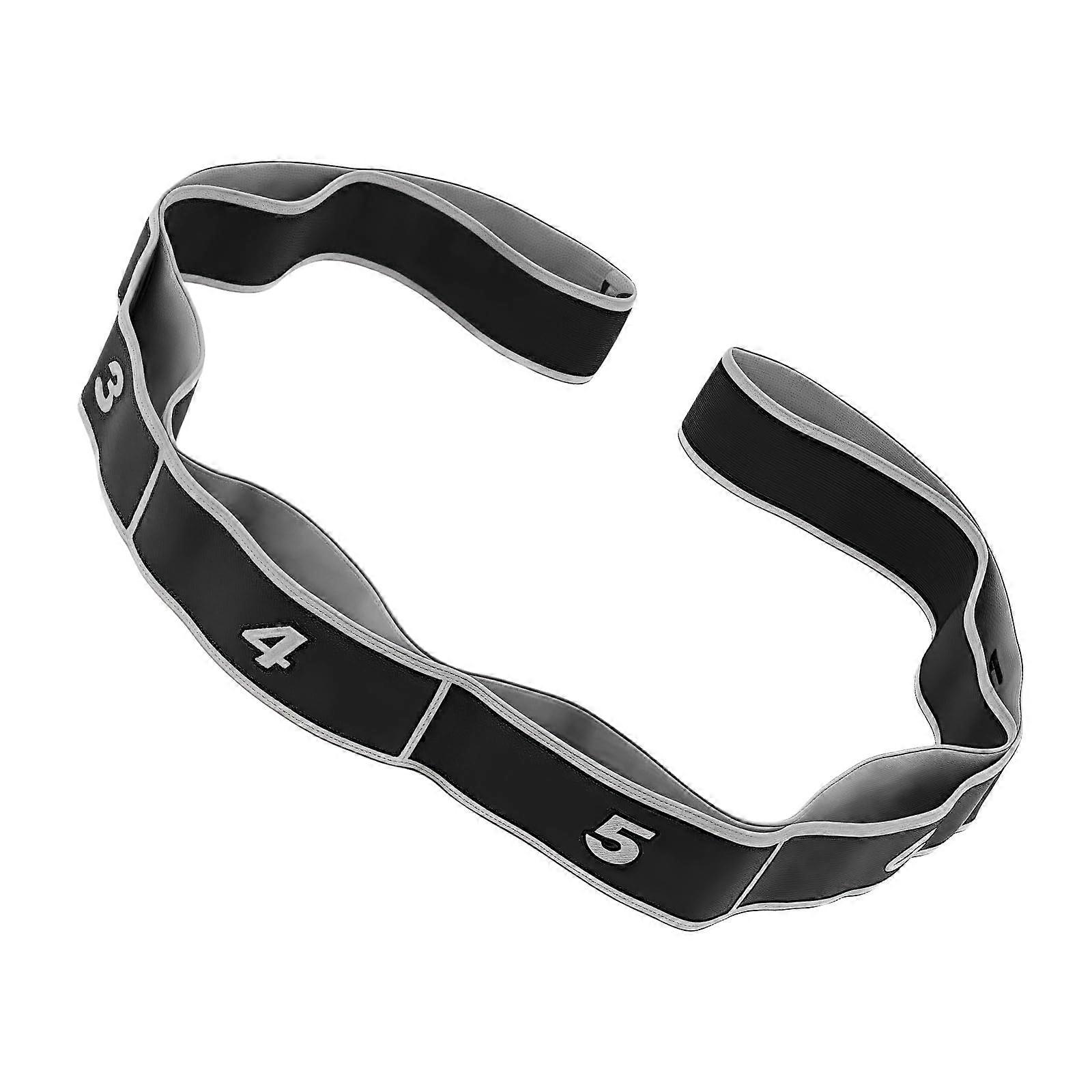 8 Section Dance Stretching Resistance Band with Adjustable Levels for Pilates and Flexibility Training Gray