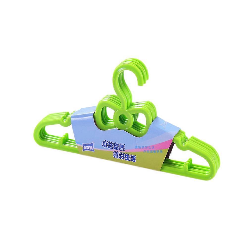 Children's Hangers Bow Solid Plastic Hangers for Clothes Use 10Pcs Green