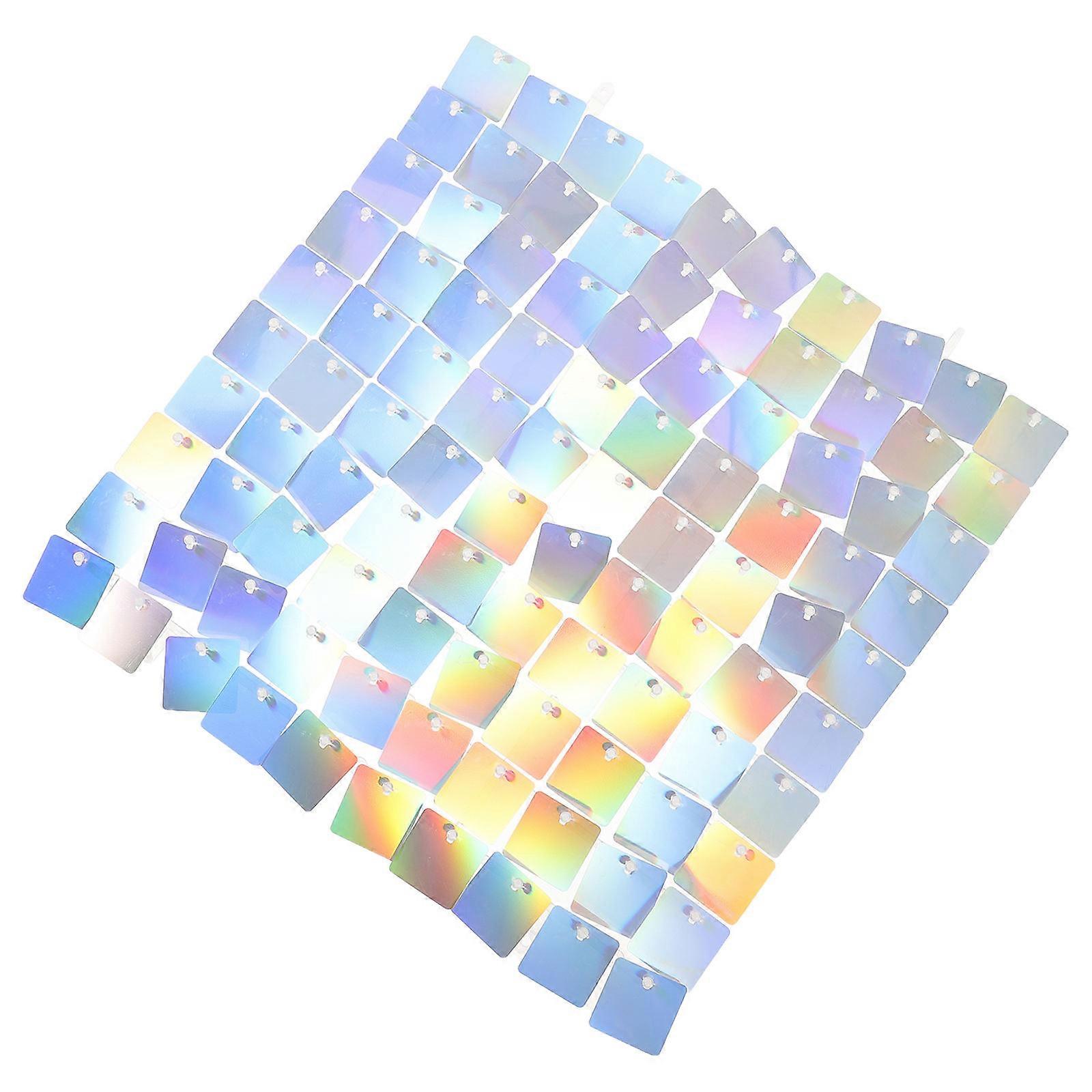 Sequin Backdrop Glitter Wall Backdrop Panel for Party Multicolor Plastic