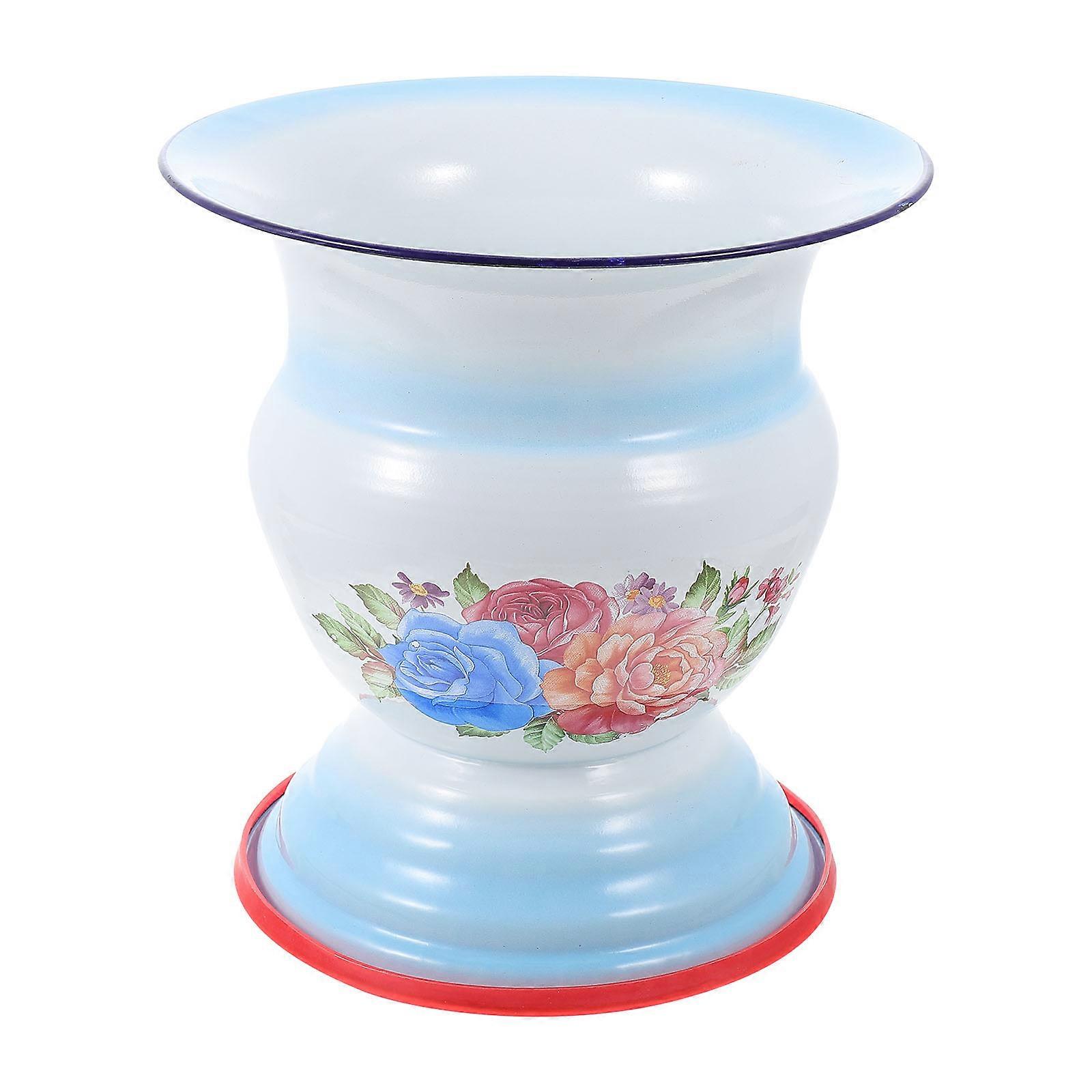 Iron Urinal Spittoon Pot Retro Urinal Container for Storage 1Set