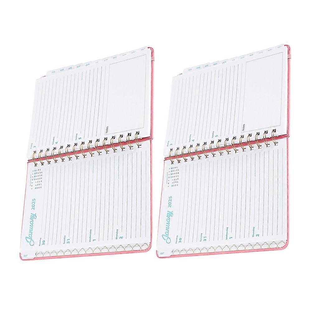 Watermelon Red 2Pcs Weekly Planner Notebook for Daily Scheduling