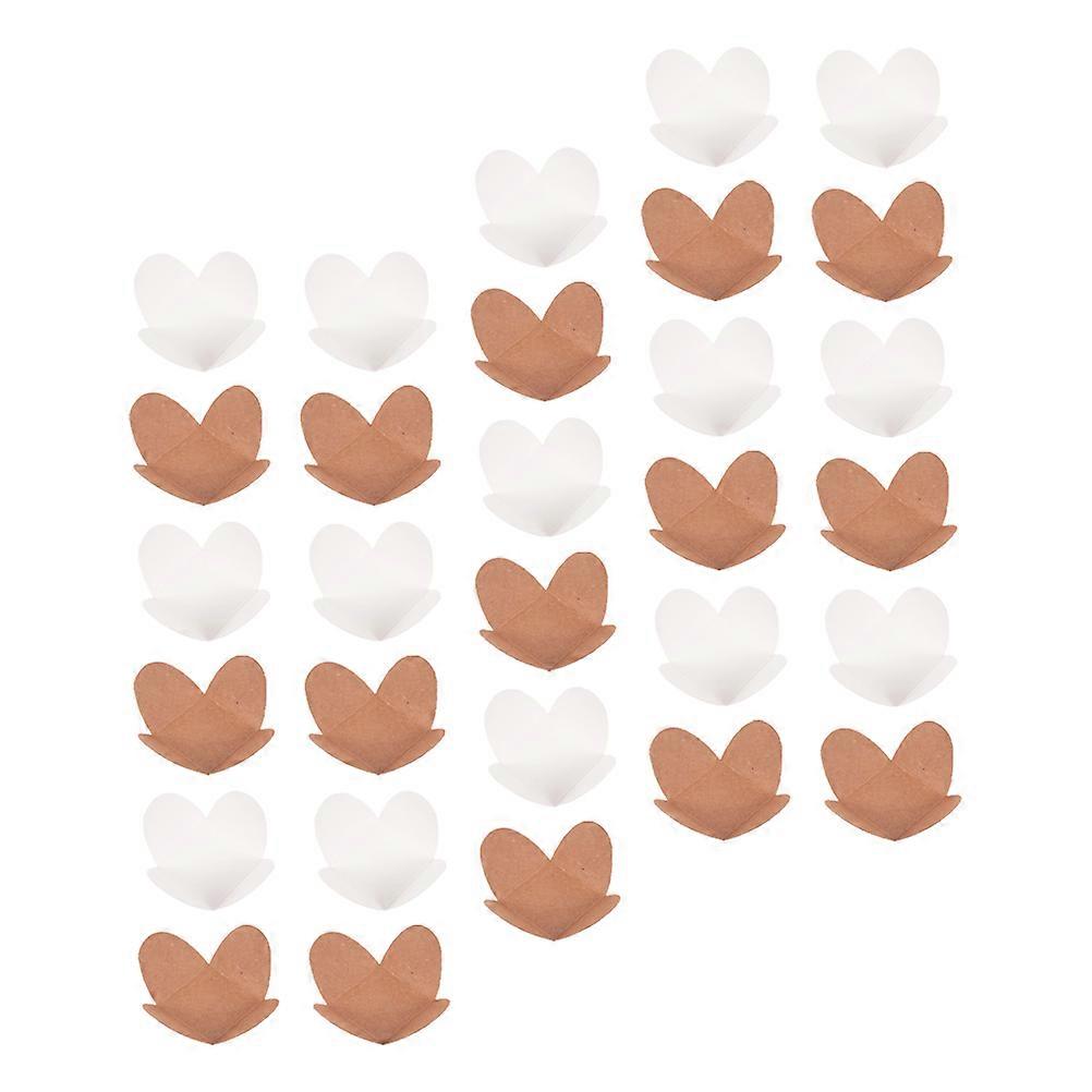 Chocolate Compartment Tray Kraft Paper for Storage 100Pcs White Tray