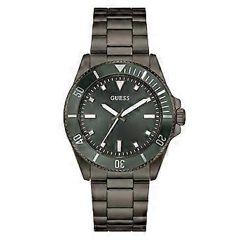 Guess Men’s 41mm Gunmetal Bracelet Green Dial Watch GW0968G3 –