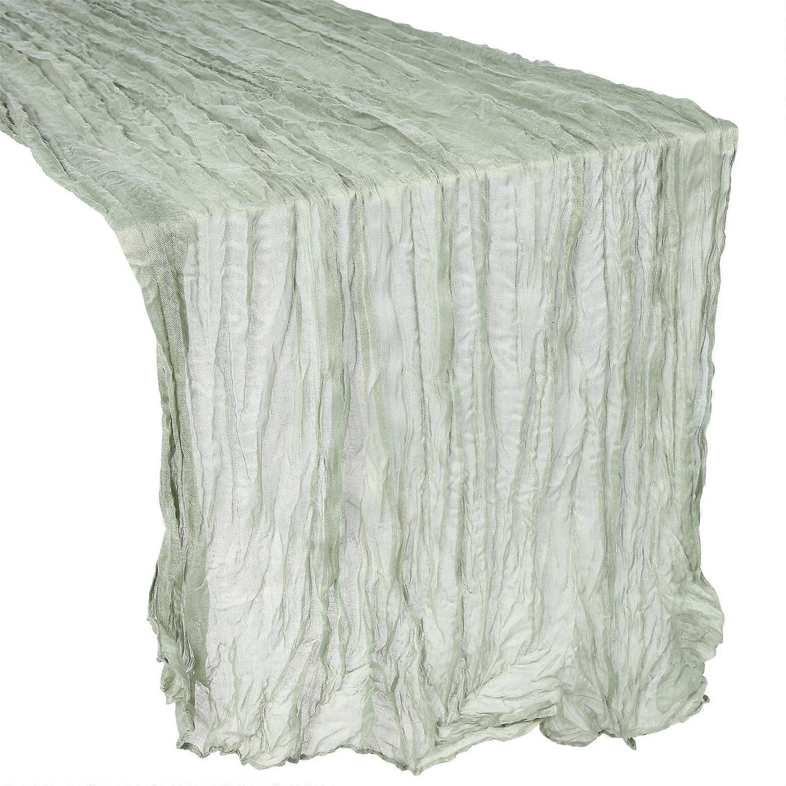 Table Runner For Decor Polyester Green 1Pcs 118x35in