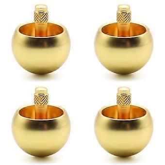 4x Tippe Top Metall-Klappdeckel aus Edelstahl, tolles Spielzeuggeschenk, Gold