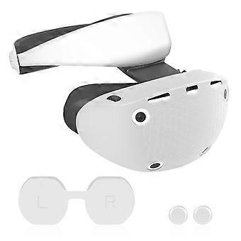 Host Silicone Cover Len Silicone Cover Silicone Key Cap Three Sets for PS VR2 White