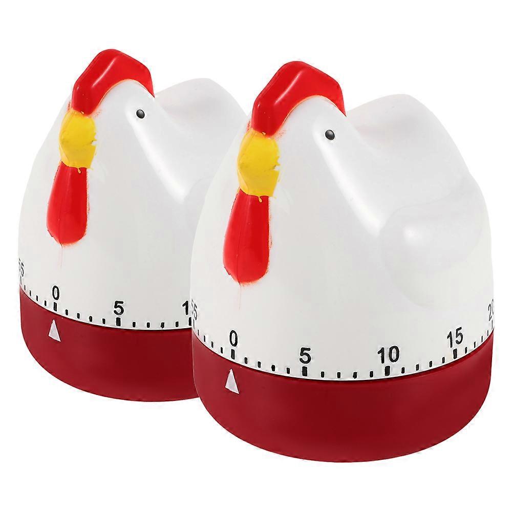 Mechanical Kitchen Timer Cartoon Chicken Timer for Cooking 2Pcs Pack