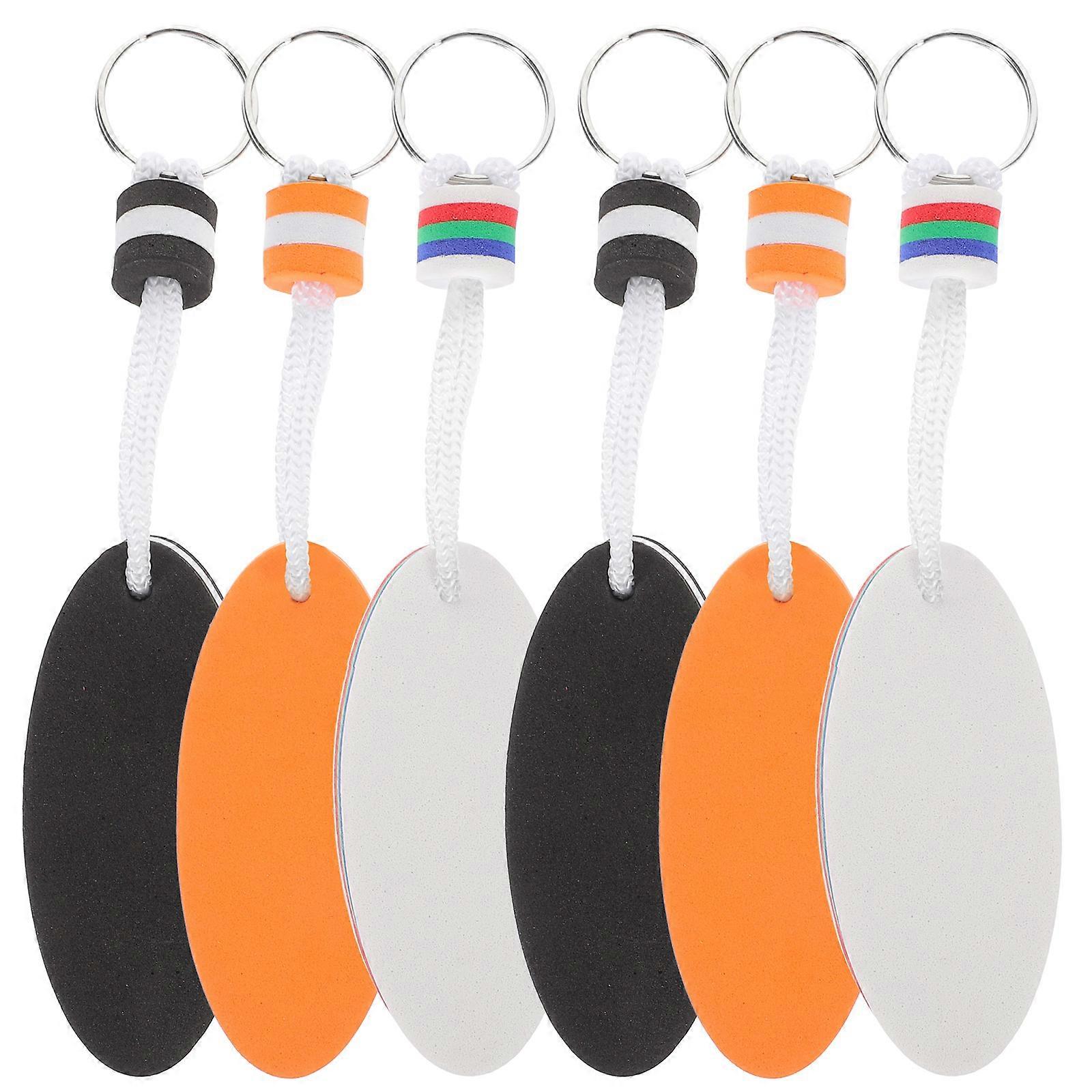 6pcs Water Activity Keychains Floating Pendants Keychains Floating Key Rings