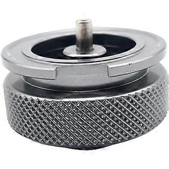Camping Gas Adapter for Outdoor Stove Propane Gas Converter for Barbecue and Hiking Accessory and Practical for Outdoor Cooking, 4*3cm, Silver, Alumi