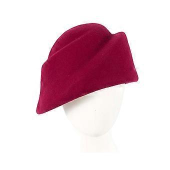Unique fuchsia ladies winter felt fashion hat J317F