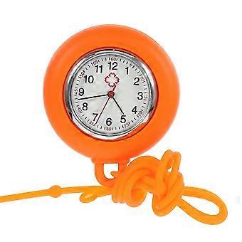 Tragbare Taschenuhr für Krankenschwestern, 1 Stück, Orange