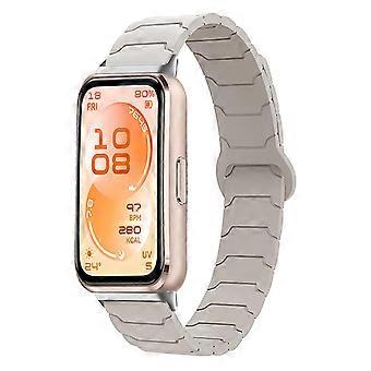 Armor Texture Magnetic Silicone Watch Band For Huawei Band 11 / Band 11 Pro