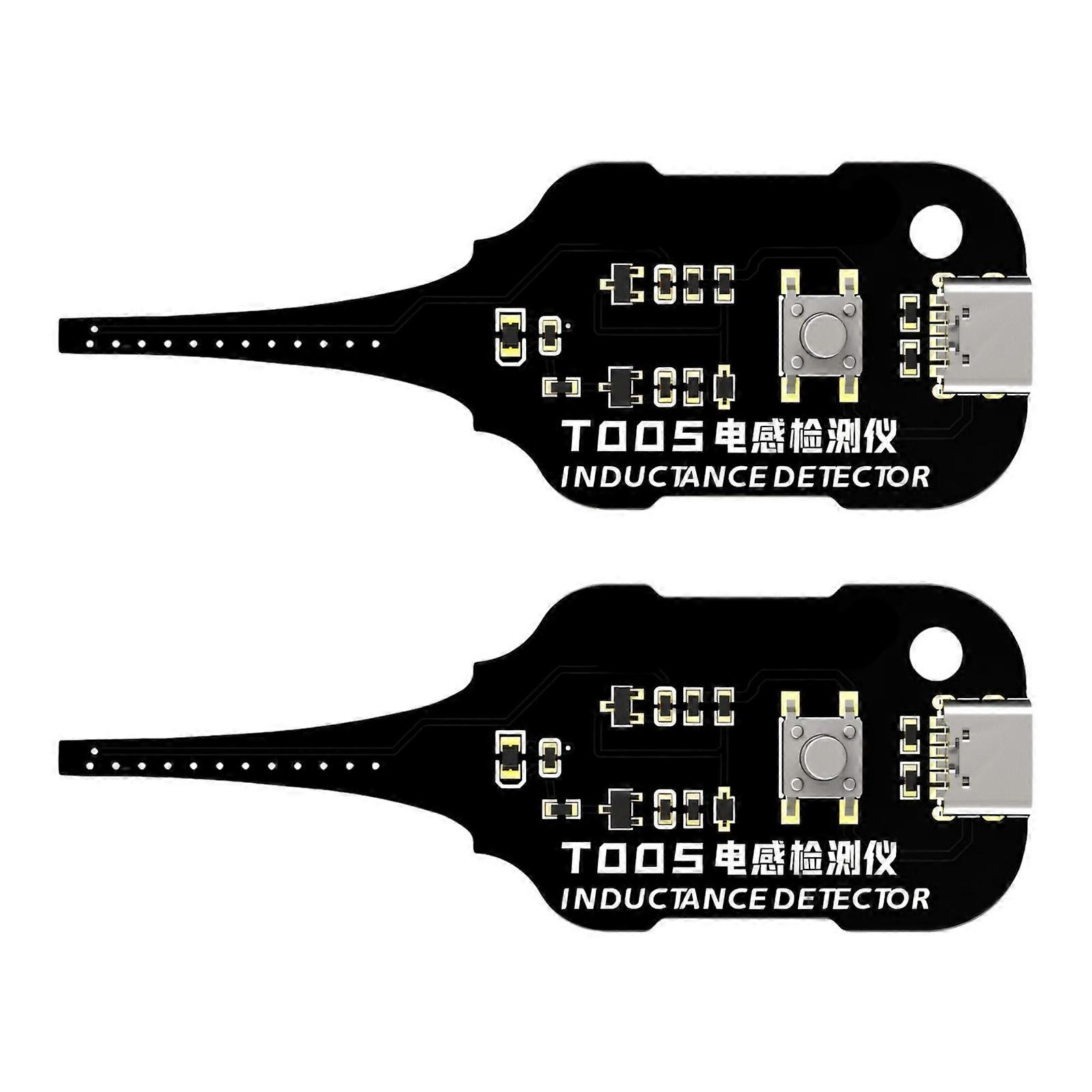 Handheld Inductance Meter Inductor Detector For Electronics Repair Features a Button Operation Compactly Probe Design Multicolor