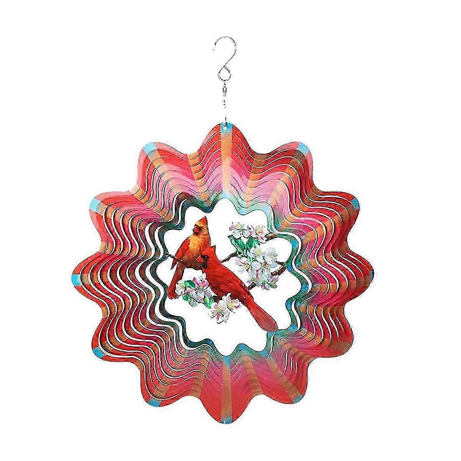 12Inch Cardinal Wind Spinners Outdoor