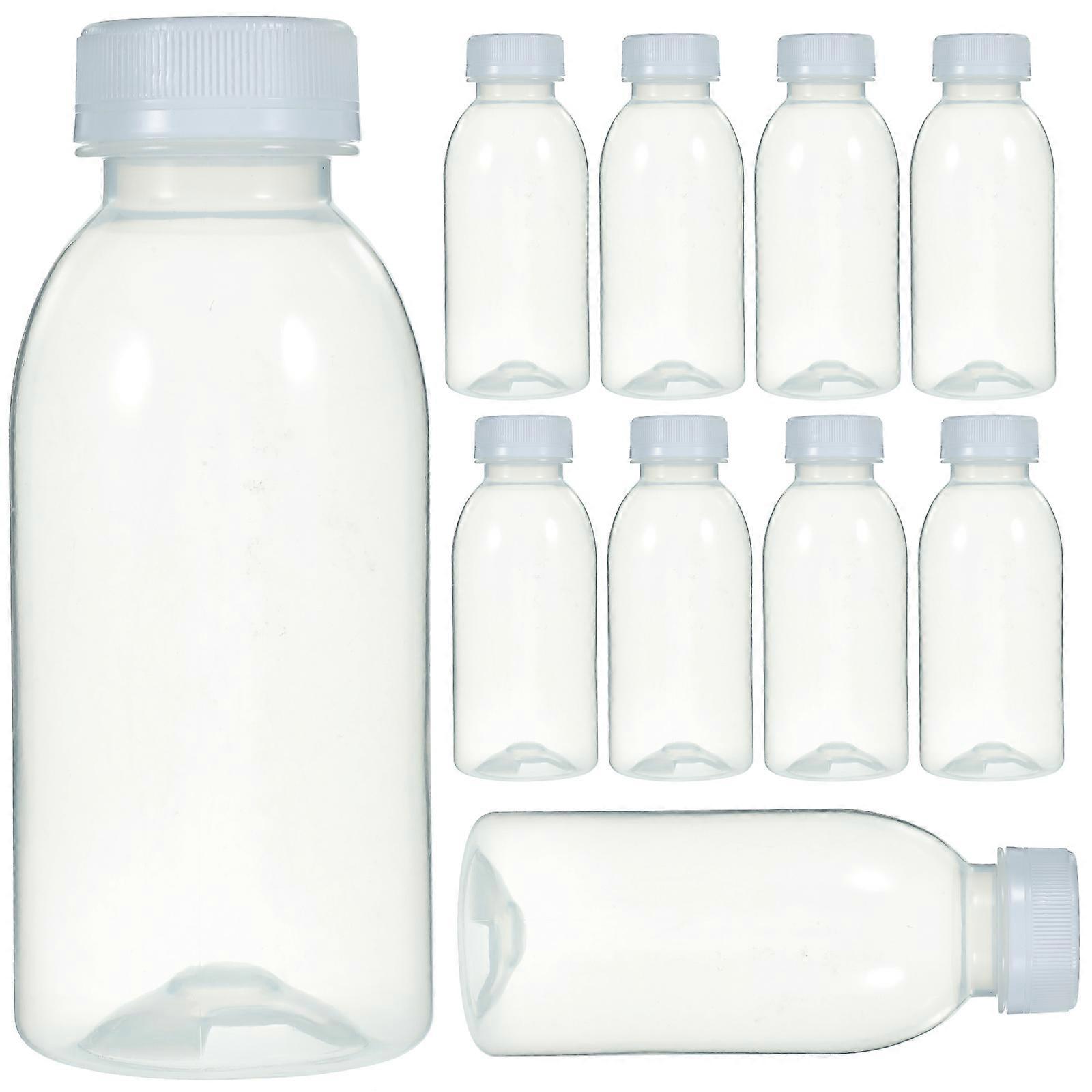 10Pcs Plastic Heat Resisting Drinking Bottles (Transparent)