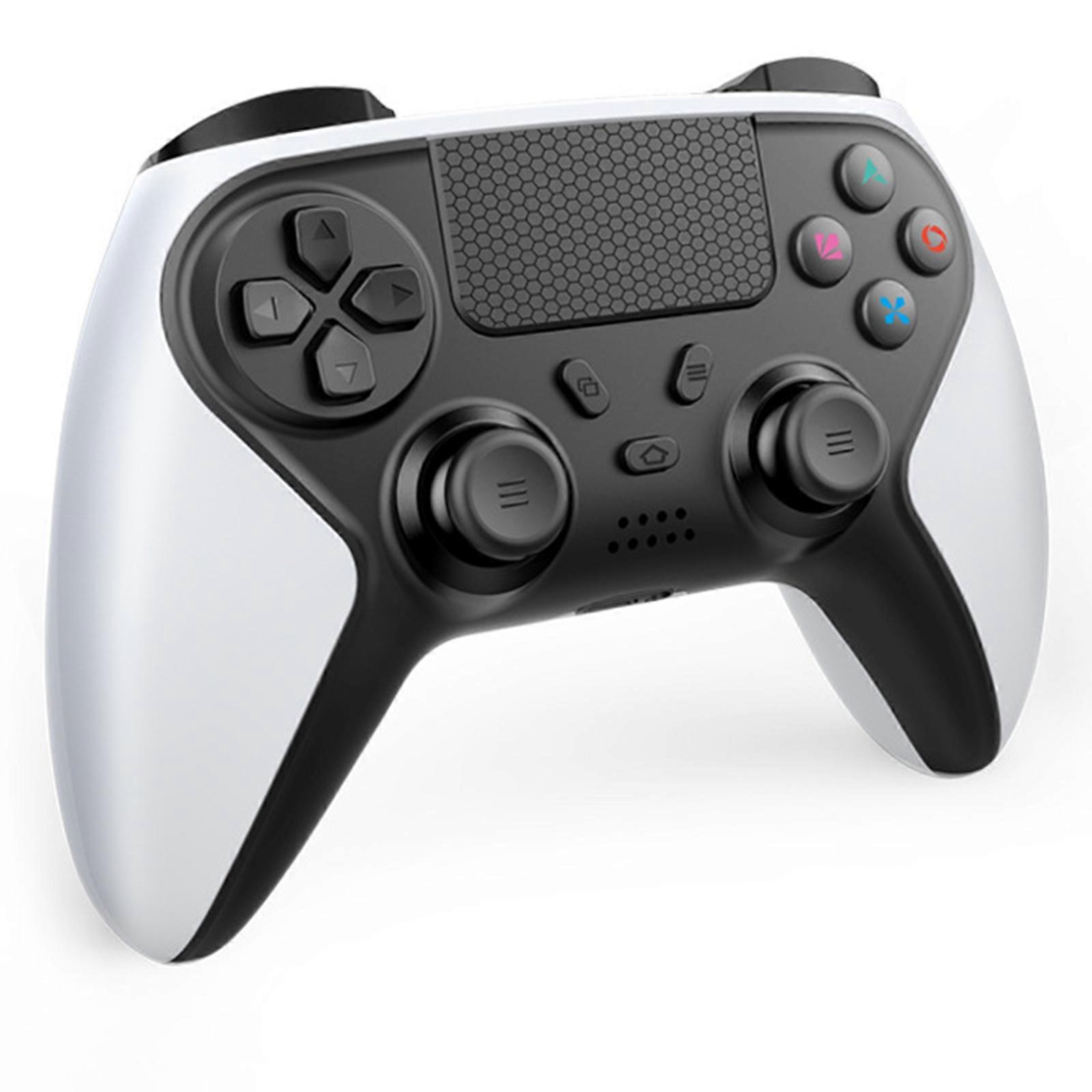 Controller Multiple Platform Support Wireless Bluetooth-compatible Gamepad Include Battery and Power Cord  black with white